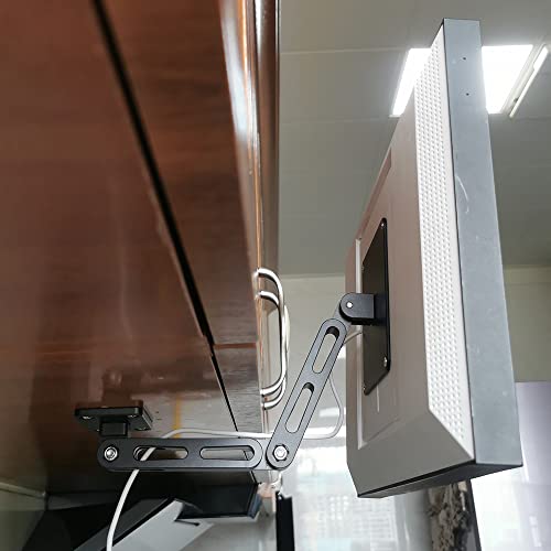 ATOPHK Under-Cabinet & Ceiling Mount for Echo Show 15, Aluminum Multi-Angle Stand, 360° Rotation, Vertical/Horizontal Adjustable (Black)