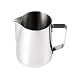 Milk Pitcher, Eridge Stainless Steel Milk Cup Frothing Pitchers Durable Milk Frother Jug for Espresso Machine Steaming Coffee Latte 12Ounce/350 Ml-Silver(18/8 Gauge,Europa Rounded Spout,NSF Certified)