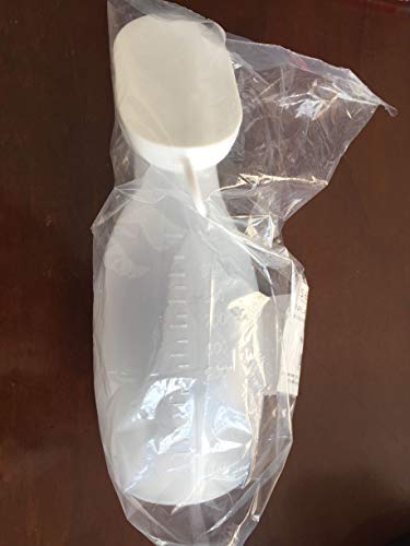 LinaLife 1.77" Mouth Urinal Unisex Male & Female Portable Toilet Plastic Potty Pee Bottle 1000ml Women & Men Thick Firm Portable Urinal Collection for Hospital Incontinence, Elderly, Travel Bottle - Thumbnail 5