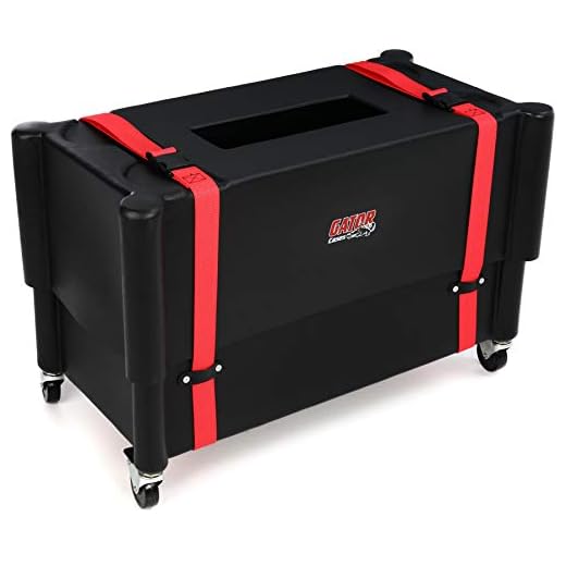 Gator Cases Molded Plastic Guitar Amp Transporter, and Stand, with Caster Wheels; Fits 2x12 Combo Amps (G-ROTO-212)