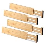 VERSTELLBARE LÄNGE- Der Schubladen Trenner ist in der Länge von 45 bis 57 cm verstellbar. Er wird in die Lade geklemmt und über einen Federmechanismus an Ort und Stelle gehalten. Die Enden sind gummiert und ein Zerkratzen Ihrer Laden wird verhindert.