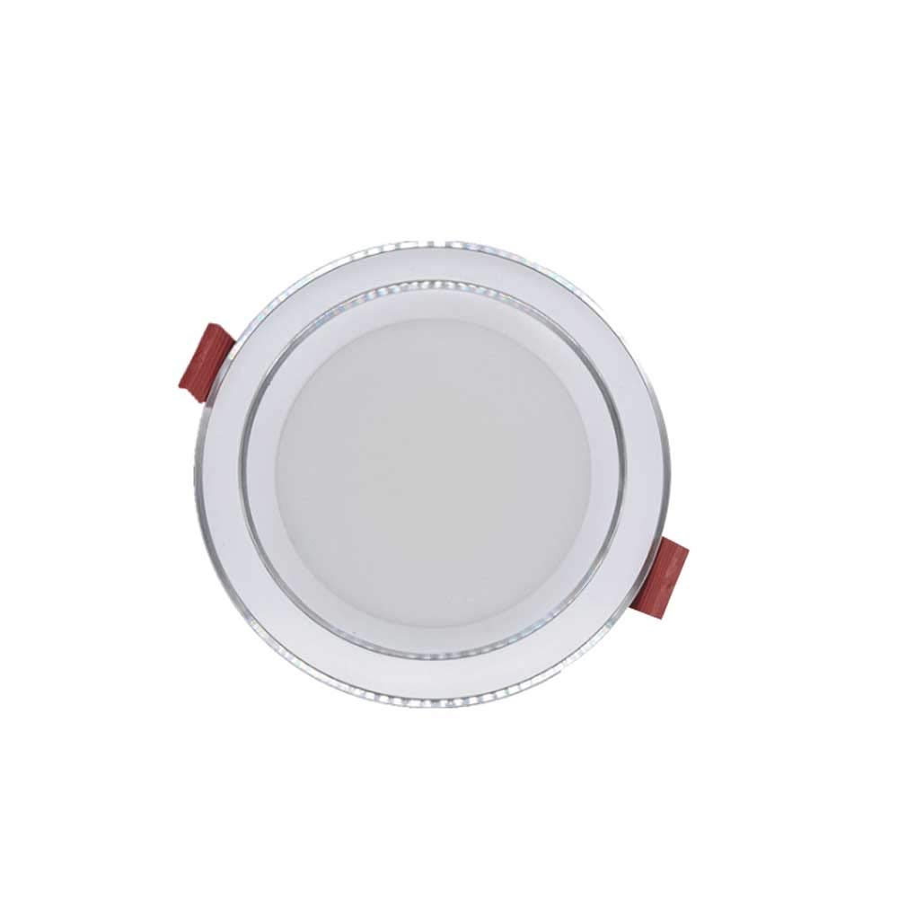 Downlight LED encastré 5W ultra slim argenté et spot de plafond spot encastrable blanc chaud