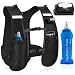 Nextyu Gilet Running Uomo Donna, Zaino Idratazione Trail Running Leggero con Borraccia Morbida 500ml, Luci LED & Cinghie Pettorali Regolabili per Corsa MTB Ciclismo Maratona Escursionismo