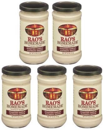 Rao's Homemade Roasted Garlic Alfredo Sauce, 15 Ounce Jar (Pack of 5)