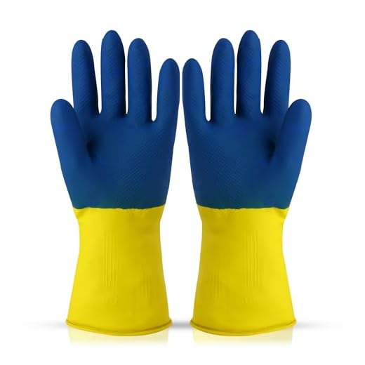 Robustt Heavy Duty Rubber Hand gloves - 1 Pair (Free Size, Multicolor) for Dishwashing, gardening, kitchen cleaning