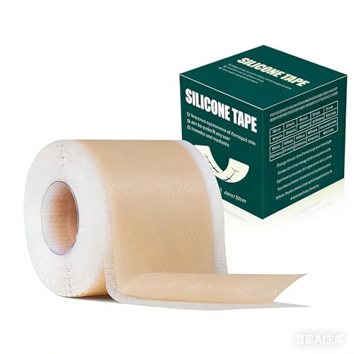 #Commissioniguadagnate<br>Cerotto In Silicone 4 Cm X 300 Cm Cerotto Cutaneo Nastro In Silicone Riutilizzabile Migliora La Texture Della Pelle Cura Levigante Quotidiana