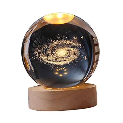 Folpus 2.36 Pouces Veilleuse Veilleuse Planétaire Décorative Veilleuse Lumière LED pour Salon Chambre Décor à La Maison Ornement, Voie Lactée Cover
