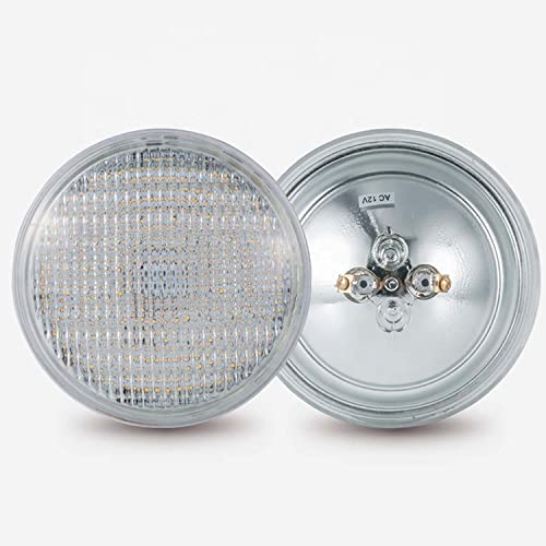 Todoeléctrico Bombilla Piscina LED Sumergible PAR56 35W 12V 6000K para empotrar Lámpara de luz subacuática para piscina, Luz blanca impermeable para estanque de piscina interior al aire libre Cover