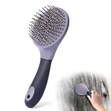 Equine Mane & Tail Combs Horse Brush Shedding Brush Grooming Tool for Horse Gray