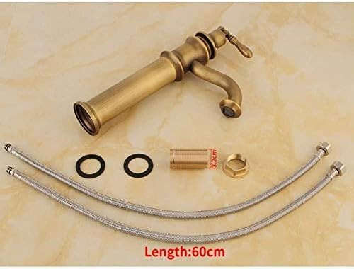 Robinet lavabo plateforme haute cuivre eau chaude froide mitigeur - 4