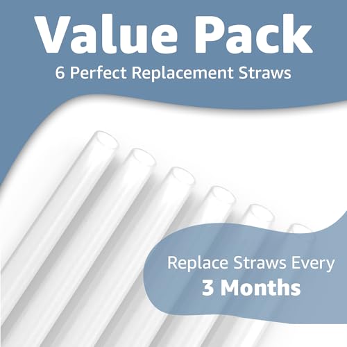 Jmoe USA Straws for Simple Modern Kids 24oz Tumbler | 6-Pack | Clear Replacement Reusable Plastic Straws Designed for SM 24 oz Kid Cup | Includes Premium Cleaning Brush | Food Grade & BPA Free