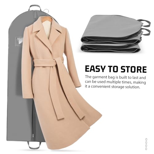 2pcs Garment Storage Bags for Hanging Clothes Non-woven Dust Covers for Suits and Costumes Window for Travel and Home Use4