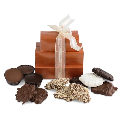 Rocky Mountain Chocolate Toffee, Bears, & Buckets Gift Tower | Chocolate Lover's Delight - Your Love for Sweetness in Every Bite! 33.2 Ounce