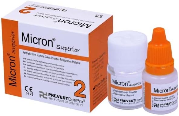 PREVESTDenpro Micron Superior Glass Ionomer Dental Cement, Type 2 Self-Adherent Radiopaque Dental Filling, Permanent Restoration, A2 Natural Shade, High Compressive Strength , Tooth Filling Repair Kit