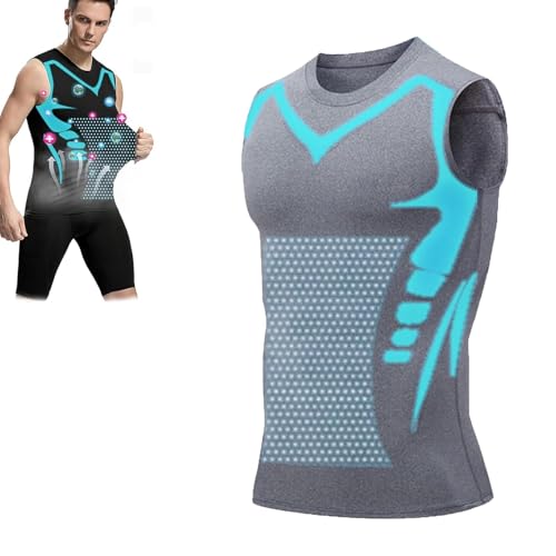 Ionic Shaping Sleeveless Vest for Men, 2025 Version Ionic Shaping Sleeveless Shirt Build a Perfect Body Workout Tank Tops