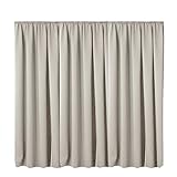 Qualität von JEMIDI JEMIDI Gardine Vorhang Ösenschal Blickdicht Schal Ösenschal Kräuselband Universalband Schal Dekoschal (Kräuselband 245cm x 300cm, Hellgrau)