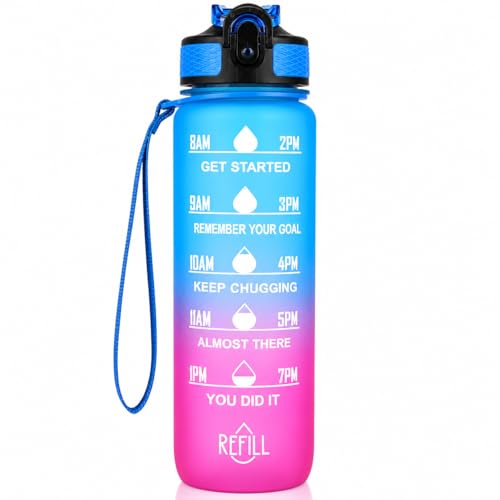 Image of Water Bottles Sipper Bottle For Adults, Kids,Unbreakable Motivational Water Bottle Time Mark Sipper With Straw & Time For Gym Office School Home Water Bottle for Kids