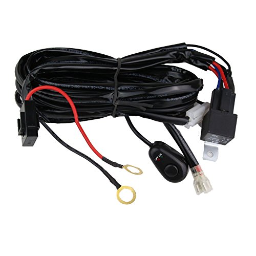QDY Led Light Bar Wiring Harness Kit for Led light Bar Relay ON/OFF Switch Harness Kit for Off Road Atv Jeep