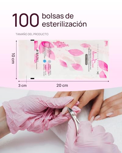 Safety Clean, transparente Sterilisationsbeutel, Indikator, Autoklav, Backofen, Maniküre Pediküre
