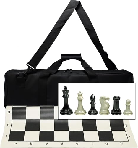 Jeu d'échecs transportable tapis silicone et pièces triples pour club