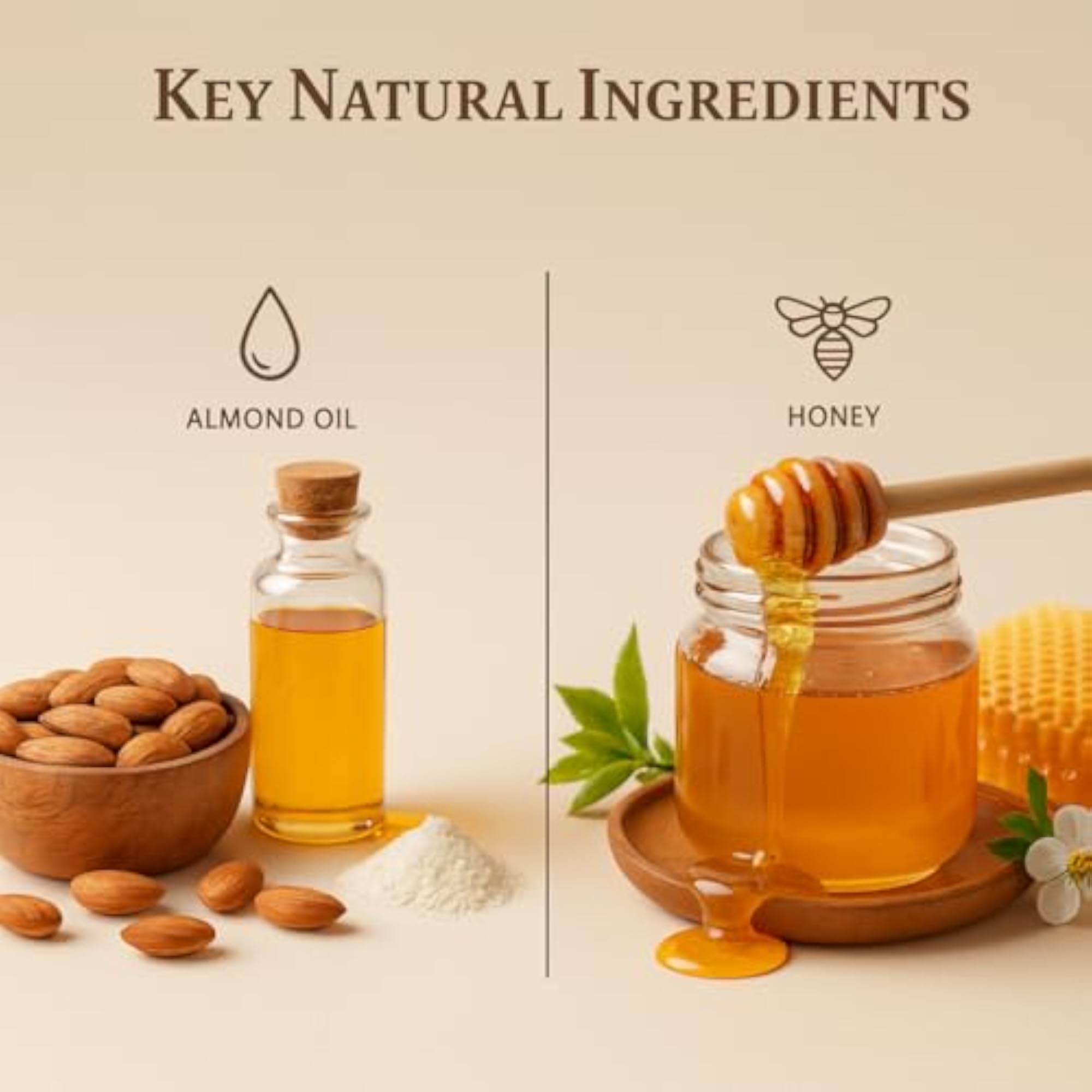 Honey Almond Handmade Soap, Pack of 4 (100g Each)