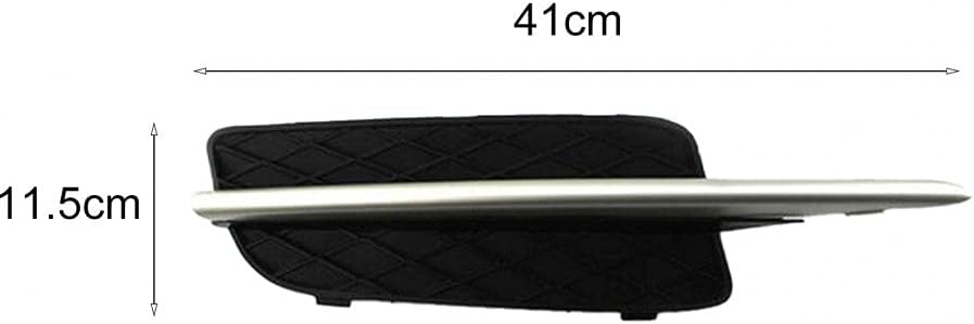 Compatible With BMW X5 E70 2007-2008-2009-2010 Car Insert Lower Bumper Grill Fog Light Grille Auto Front Bumper Grille Cover With Silver Trim 51117159594(Right/passenger side)
