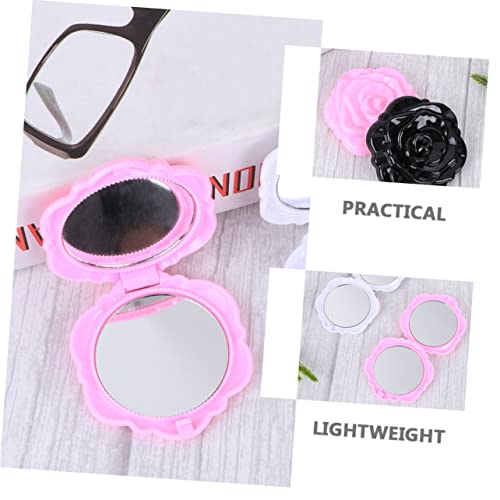 Beavorty 12Pcs Hand Held Mirror Floral Wallet Bride Wallet Folding Compact Mirror Pocket Beauty Mirror Compact Cosmetic Mirror Pink Portable Mirror Travel Use Mirror Compact Foldable Mirror #TOP2