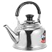 BESPORTBLE Wasserkocher Induktion Edelstahl Teekanne Pfeifkessel: 2L Gas Wasserkessel mit Sieb Flötenkessel Teekessel Kaffeekanne Pfeifenkessel Teekocher Pfeifender Kessel für Küche Gasherd E Herde
