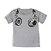 Shensee Boy Kids Summer Headphone Short Sleeve T Shirt Tees Clothes (2-3 year, gray)
