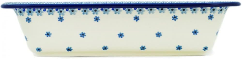 Polmedia Polish Pottery Rectangular Baker - Dalmatian Delight Pattern Handmade in Boleslawiec Poland by Ceramika Artystyczna + Certificate of Authenticity