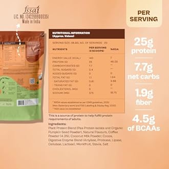 Origin Nutrition 100% Natural Plant Based Protein Powder, Ranked Best Vegan Protein by Independent Scientific Research, European Pea Protein Isolate & Pumpkin Seed Protein, Easy to Digest Coffee Caramel with 25g per serve Plant Based Protein,20 servings,810 g