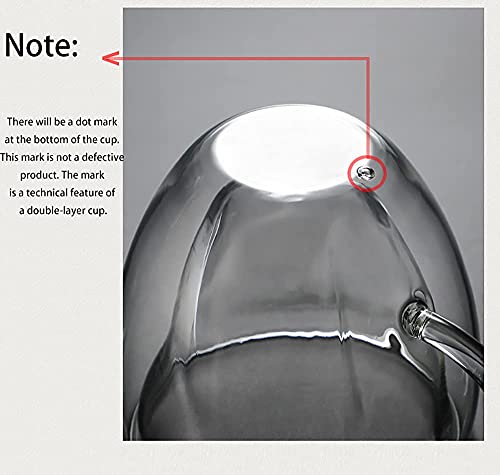 Pcduoduo Heart Shaped Cup，Heat Resistant Creative Double Layer Heart Cup Cup Clear Glass Milk Cup Tea Milk Cup Cup Coffee Cup (8Oz/240Ml) #TOP5