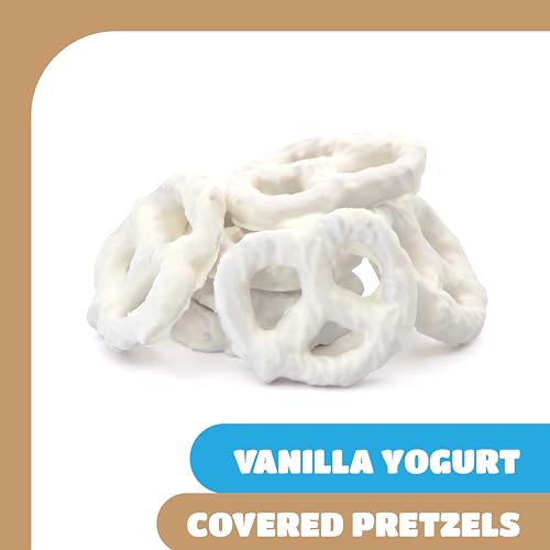 Vanilla Yogurt Covered Pretzels - 5 Pound Bulk Pack - Sweet and Salty Snack