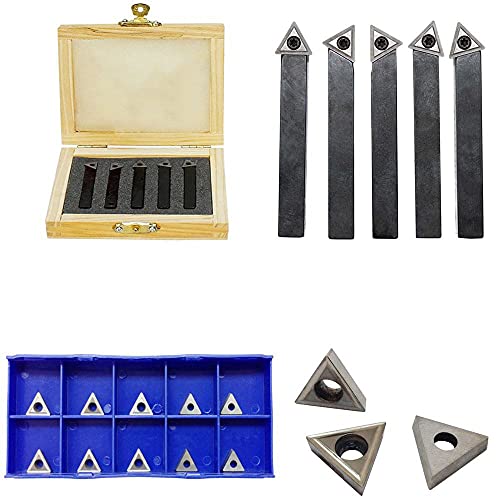 Herramienta de Torneado con Insertos de Carburo 1/4'' Combo 5 PC miniatura 1