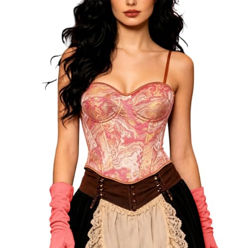 Corsé para mujer estilo vintage sexy con push up y diseño de varillas sobrepecho 2