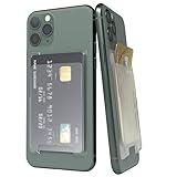 EAZY CASE Kartenhalter für Smartphones, Starkhaftendes Kartenetui, selbstklebend, Kartenfach für das Handy, Kartenhülle, Halterung für Ausweise, Halter für Kreditkarte, EC-Karte, Transparent
