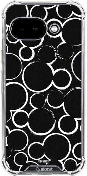 Skinit Clear Phone Case Compatible with Google Pixel 9a - Officially Licensed Disney Mickey Mouse Face Pattern Design