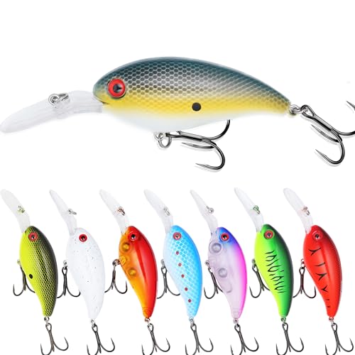 𝗘𝗫𝗔𝗨𝗥𝗔𝗙𝗘𝗟𝗜𝗦 Fishing Gear Fishing Lure Diving Crankbait Lures for Saltwater Freshwater,swimbaitsfor Bass Trout Crappie Walleye Pike Bluegill Salmon Fishing Gifts for Fisherman