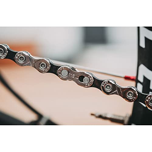 Bibike Kmc 11 Speed Chain 118 Link Upgraded X11 Silver/Black Chain #TOP1