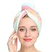 AuroTrends Microfiber Hair Turban,Hair Towel Wrap Turban- Super Absorbent,Unique Design,Rainbow(1 Pack)