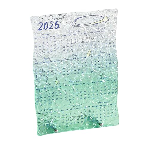 Kontorskalender 2026 – 12 månader klar akrylkonstplanerare för, skola, sovsal eller kontor, perfekt för familjeplanering och planering