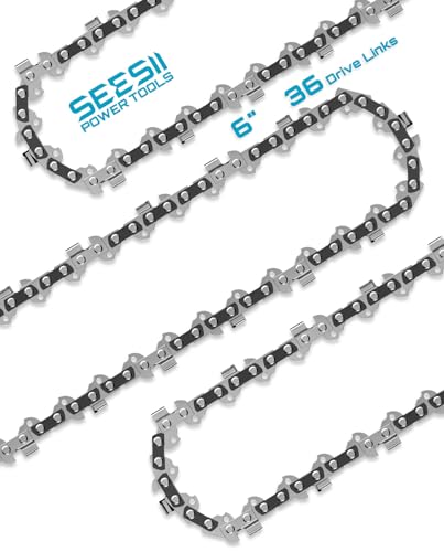 Image of SEESII 6 Inch Mini Chiansaw Chains, 3 Pack,1 /4 inch LP, .043 inch Gauge, 36DL