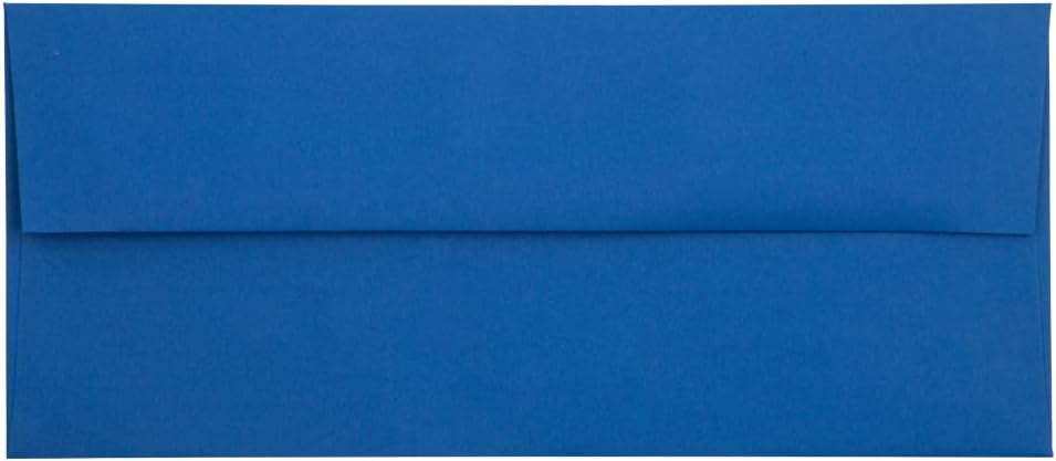 JAM PAPER #10 Business Premium Envelopes - 4 1/8 x 9 1/2 - Presidential Blue - 50/Pack
