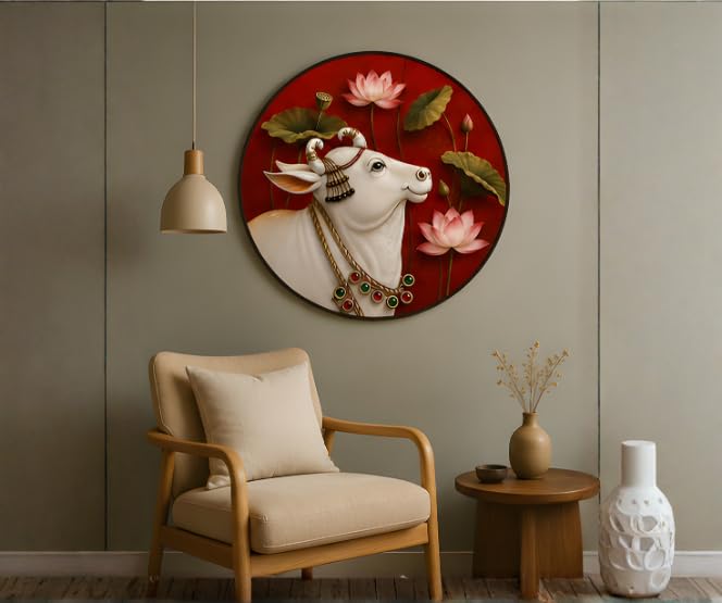 Image of Pichwai Cow Wallpaper for Mandir 60x60 cm