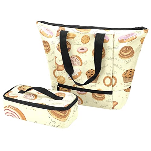 Sac fourre-tout et boîte à déjeuner isotherme pour pique-nique, travail et voyage scolaire