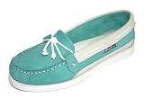 Seafarer Chaussures bateau en cuir nubuck pour femme Tailles 35–40, Vert, 39 EU