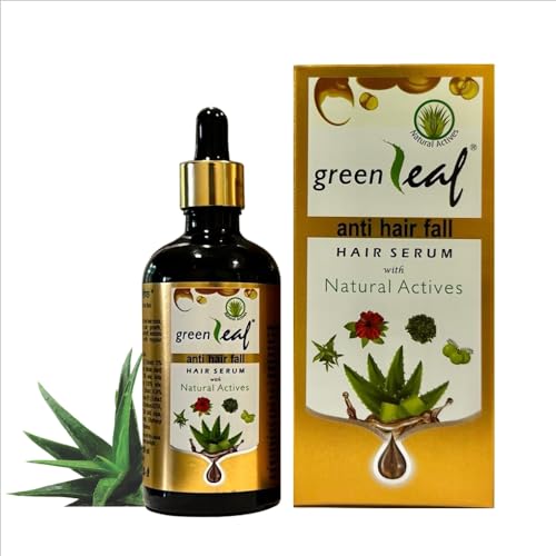 Greenleaf Anti Hair Fall Hair Serum Goodness of 5 Ayurvedic Natural Actives Aloe vera, Bhringraj, Amla, Henna & Hibiscus Non-greasy water based serum, paraben & silicon free