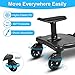 Universal Stroller Board with Detachable Seat for New Parents, 2 in 1 Sit & Stand Stroller Board, Stroller Standing Board, Stroller Attachment for Toddler to Ride, Holds Children Up to 55lbs