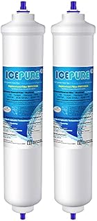 Refrigerator Water Filter Replacement for Samsung DA29-10105J DA29-10105J HAFEX/EXP, DA99-02131B, WSF-100, EF9603, HAIER LG Inline Water Filter, 2 Pieces from ICEPURE, RWF0300A