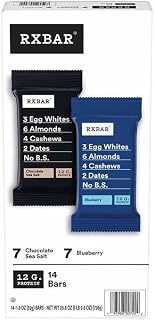 RX-BAR Protein Snack Bars, All Natural Ingredients, Chocolate Sea Salt and Blueberry, 14-count,